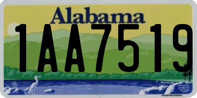 AL license plate 1AA7519