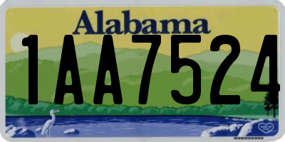 AL license plate 1AA7524