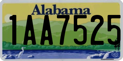 AL license plate 1AA7525