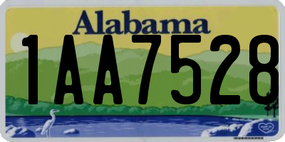 AL license plate 1AA7528