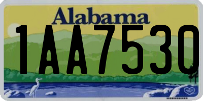 AL license plate 1AA7530