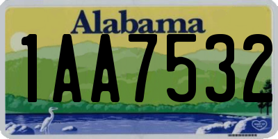 AL license plate 1AA7532