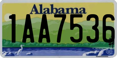 AL license plate 1AA7536