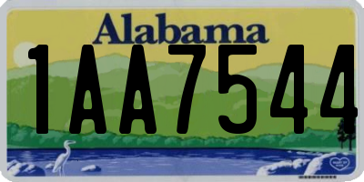 AL license plate 1AA7544