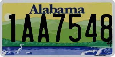 AL license plate 1AA7548