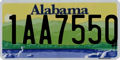 AL license plate 1AA7550