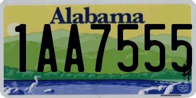 AL license plate 1AA7555