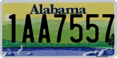 AL license plate 1AA7557