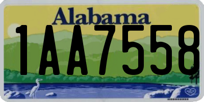 AL license plate 1AA7558