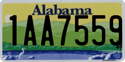 AL license plate 1AA7559