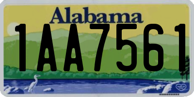 AL license plate 1AA7561