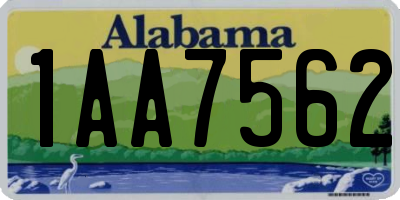 AL license plate 1AA7562