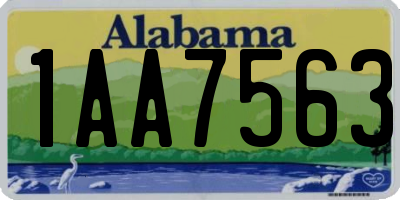 AL license plate 1AA7563