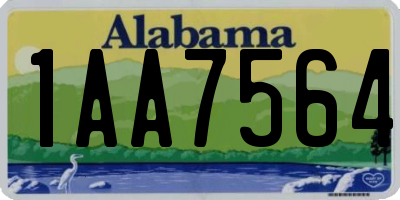 AL license plate 1AA7564