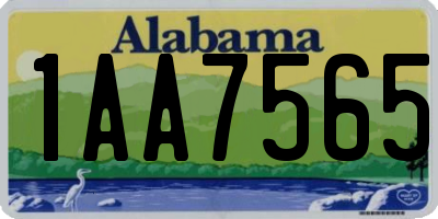 AL license plate 1AA7565