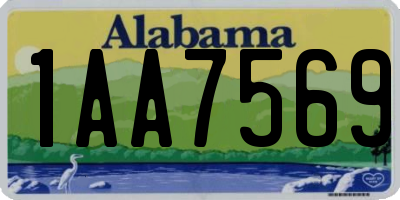 AL license plate 1AA7569