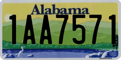 AL license plate 1AA7571