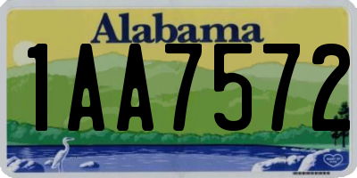 AL license plate 1AA7572