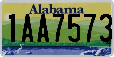 AL license plate 1AA7573