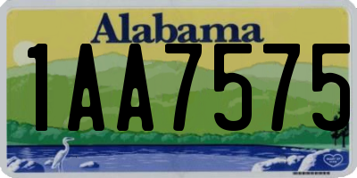 AL license plate 1AA7575