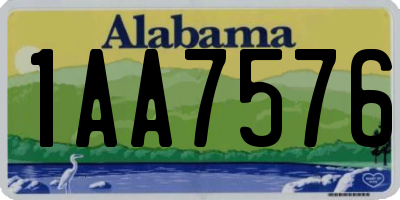 AL license plate 1AA7576