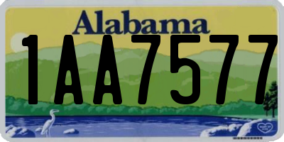 AL license plate 1AA7577