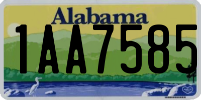 AL license plate 1AA7585