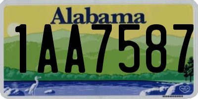 AL license plate 1AA7587