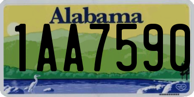 AL license plate 1AA7590