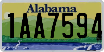 AL license plate 1AA7594