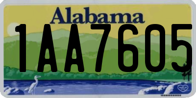 AL license plate 1AA7605