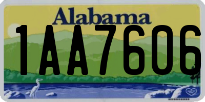 AL license plate 1AA7606