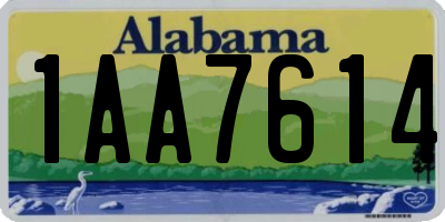 AL license plate 1AA7614