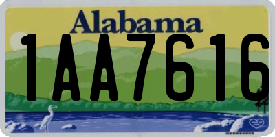 AL license plate 1AA7616