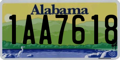 AL license plate 1AA7618