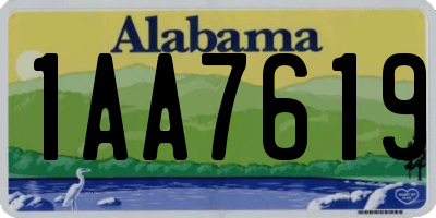 AL license plate 1AA7619