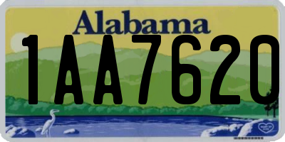 AL license plate 1AA7620