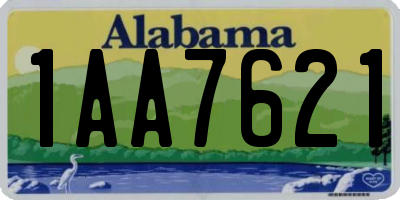 AL license plate 1AA7621