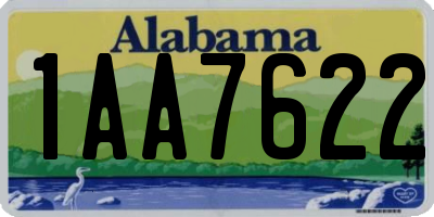 AL license plate 1AA7622