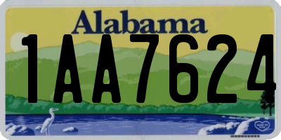 AL license plate 1AA7624