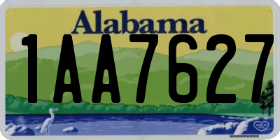 AL license plate 1AA7627