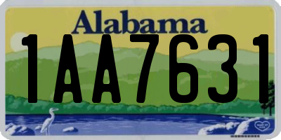 AL license plate 1AA7631