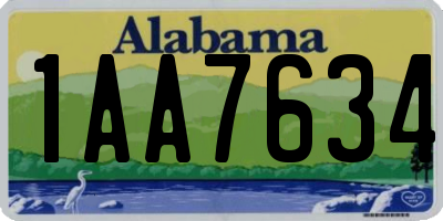 AL license plate 1AA7634