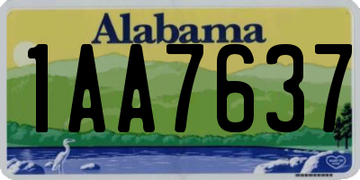 AL license plate 1AA7637