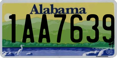 AL license plate 1AA7639