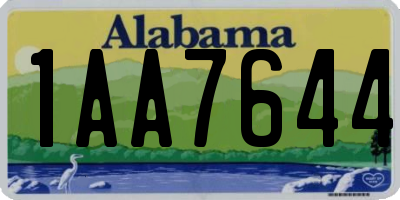 AL license plate 1AA7644