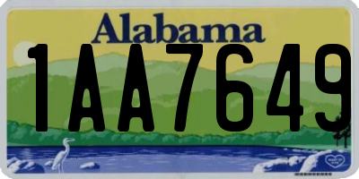 AL license plate 1AA7649