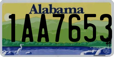 AL license plate 1AA7653