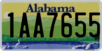 AL license plate 1AA7655