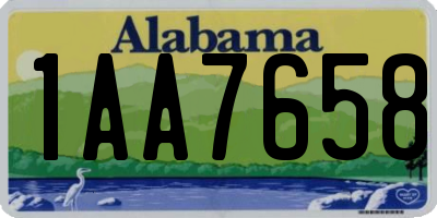 AL license plate 1AA7658